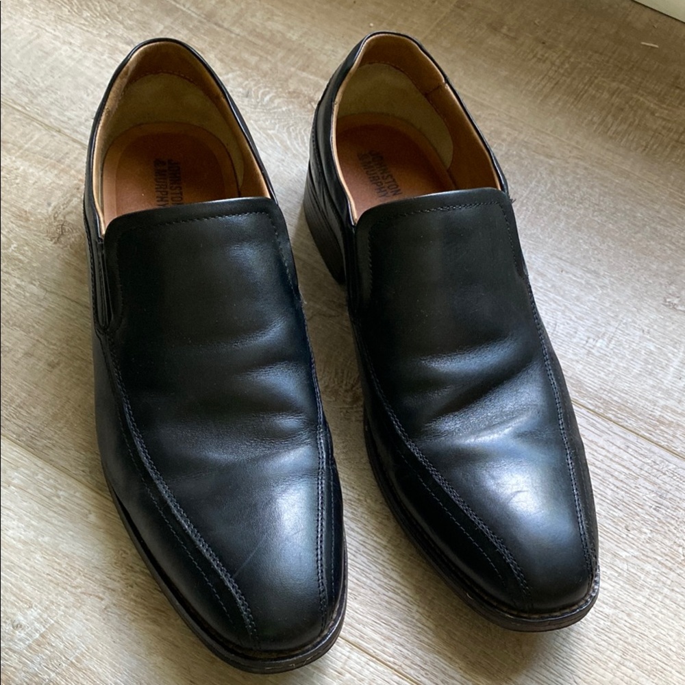 Men's Johnston & Murphy Black Leather Loafers